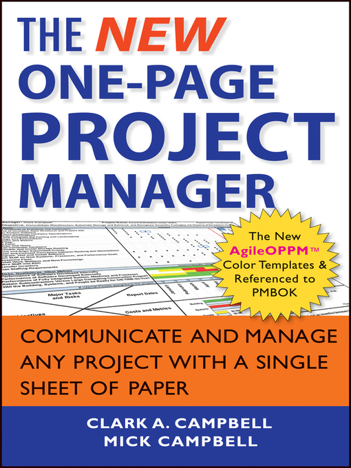 Title details for The New One-Page Project Manager by Clark A. Campbell - Available